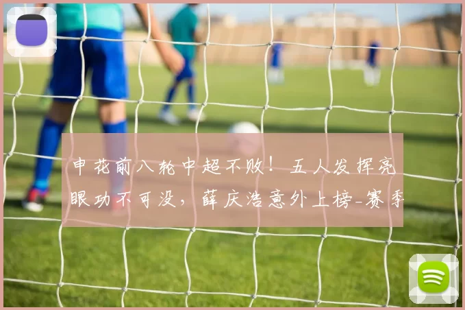 申花前八轮中超不败！五人发挥亮眼功不可没，薛庆浩意外上榜_赛季_斯卢茨基_比赛